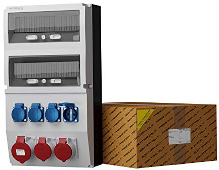 Stromverteiler eXT mit 4x 230V 1x 32A 2x 16A CEE Mennekes Steckdosen Wandverteiler Steckdosenverteiler Baustromverteiler Doktorvolt