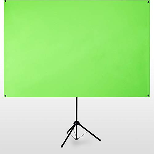 ESMART X-Type Ultralightweight Greenscreen 161cm (161x93cm 16:9) Tuch: grün | Chroma-Key-Hintergrund, ultraleicht mit 5 kg, vormontiertes Stativ, schnell aufgebaut, inkl. Tragetasche für mobile Einsätze