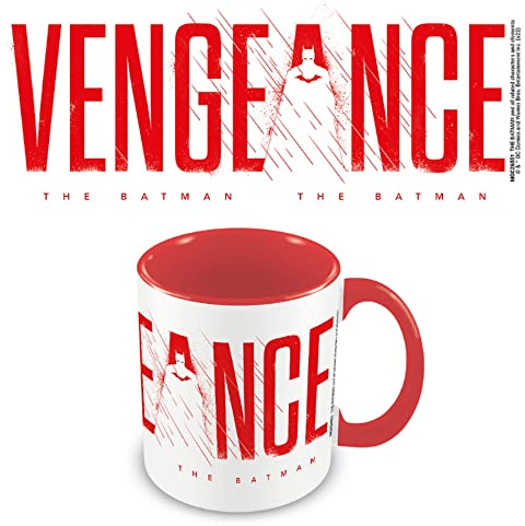Pyramid International The Batman Mug (Vengeance Design) 11oz Ceramic Mug in Presentation Gift Box - Official Merchandise,Red