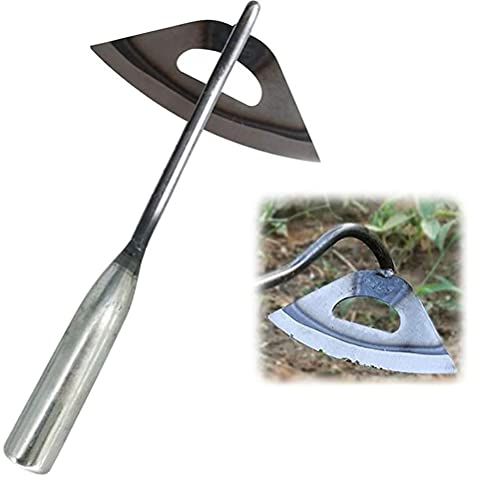 CZSMART Zappa cava in acciaio inox, zappe da giardino, attrezzi da giardino, attrezzi per erbacce, diserbo rastrello piante ortaggi giardino casa agricola diserbo zappa cava