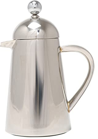La Cafetière Havana Cafetière en acier inoxydable à double paroi, huit tasses, boîte cadeau, argent