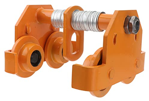 VILLFUL Schwerlast-handwagen Für Verstellbare I-träger-schiene Robust Aus Stahl Doppelräder Für Gerade Oder Gebogene Träger Einfache Bedienung Und Hohe Belastbarkeit