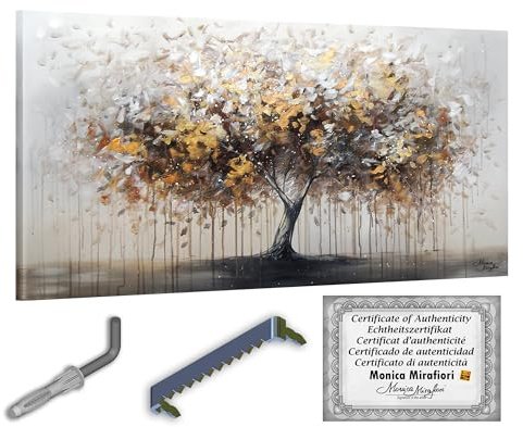 Monica Mirafiori I 100% HANDGEMALT I Gemälde Baum 120x60cm | Gemälde Handgemalt | Acrylgemälde | Sehr Großes Acrylbild I Moderne Kunst I Kunstbilder