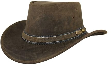 Black Jungle Dayton Lederhut, Westernhut, Australienhut, Cowboyhut