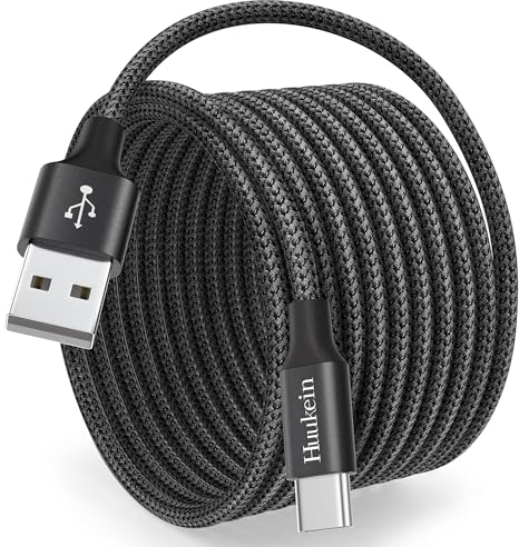Cavo USB C Lungo 3 Metri, Cavo USB Type C 3 metri Ricarica Rapida per iPhone 16e/15 Pro Max, Nylon Cavi USB A USB C 3 M per Samsung Galaxy S25 S24 S23 Ultra S10 S20 Fe