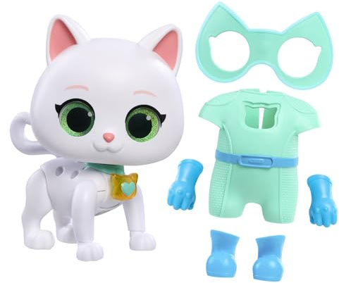 Just Play Disney Junior Bitsy SuperKittens-figur, 20 cm hög, 9 tillbehör, imitationsspel, leksaker för barn från 3 år och uppåt