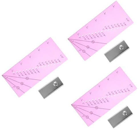Operitacx 3sätze Nähmaßband Mit Magnetischem Nahtführungslineal Teiliges Aus Stabilem Für Patchwork Und -nähprojekte Präzises Messen Und Kreative Gestaltung