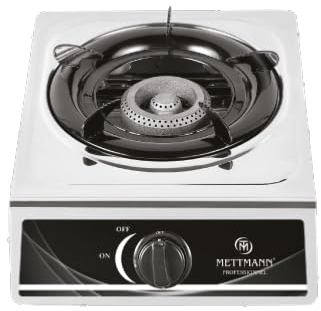 Réchaud Gaz Simple 1 Brûleurs 2.9 kW, Allumage Piézo, Acier Inoxydable, Facile à Nettoyer. Portable, Autoportant, Idéal Intérieur, Extérieur, Caravane, Camping. Puissance totale 2.9kW