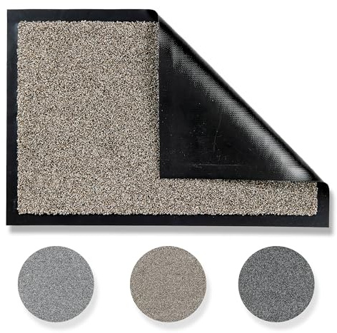 Rutschfeste Sauberlaufmatte Innen & Außen - Braun 120 x 180cm (Rechteckig) | Hochwertige Fußmatte wetterfest Türmatte strapazierfähige Läufer Eingangsbereich pflegeleicht Eingangsmatte Sauberlauf robust