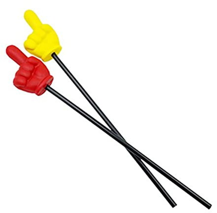 Puntero de dedo para el aula, 2pcs maestros de puntero de puntero, enseñando puntero puntero de mano puntero de dedo para los maestros altavoces aula amarillo y rojo