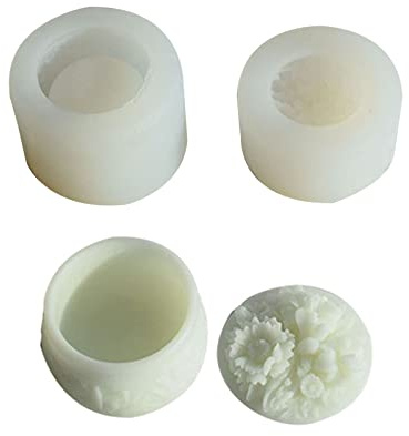 MEELYHOME Rose Decorative Storage Box Container Molds Storage Box Silicone Mold for Epoxy Resin Trinkets Holder Home Decor, 4.5*2.2cm, Style 6