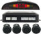 SQUADO Kit de 4 sensores de aparcamiento inalámbricos negros con pantalla LED y zumbador acústico inalámbrico negro