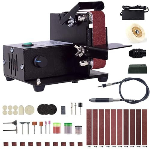 Lijadora De La Banda Eléctrica De 180w, Guía De Guía De Banco De Bricolaje Portátil con Eje Suave, Molienda De ángulo Múltiple, Lijadoras De Banda De 13000r/min para Madera, Baldosas De Cerámica