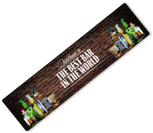 Bedruckter Barläufer mit Aufschrift Welcome The Best Bar, ideal für Pub, Café, Zuhause, Anlass 14