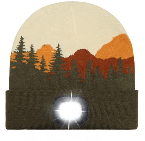 AWSOLAR Winter Mütze mit LED Licht Kinder und Erwachsene