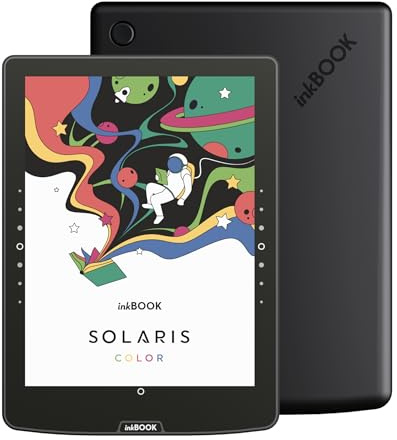 inkBOOK Solaris Color Black – 6 Zoll E-Reader mit Farbdisplay, Beleuchtung & Android | Unterstützt Onleihe, Skoobe, Nextory Apps | 32GB, Hörbücher, USB-C, Werbefrei