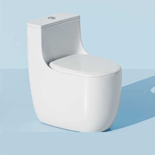 lluoqian WC Bidet WC con Scarico sifonico, WC Elettrico con Scarico Grande a Risparmio idrico for Piccole Case, WC da Bagno(Pit Distance 350mm)