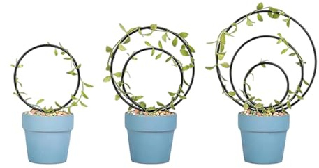 Pruojhw Enrejado de Jardín | 3 Piezas Soporte Metálico para Viñas | Estructura de Jardín - para Hogar Jardin Interior Exterior Facil Montaje Ocasiones Especiales Vegetales Flores