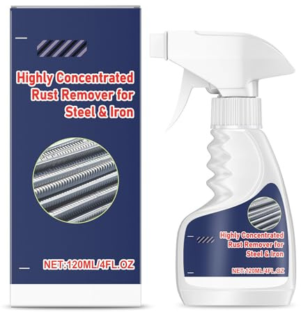 Highly Concentrated Steel Rust Remover, Dissolvant de rouille haute performance pour métal, puissant pour métal et acier inoxydable, puissant dissolvant de rouille pour Iron(120ml) (1 PC)