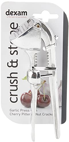 Faringdon 5cm Metal Garlic Press With Cherry Destoner