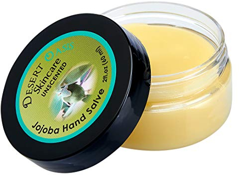 Desert Oasis Skincare | USDA Organic Unscented Hand Salve – Over 50% Jojoba Oil with Beeswax & Avocado Oil – Fragrance-Free, Gentle Balm for Sensitive Skin, Dry Hands & Cuticles – 2 oz (60 g)