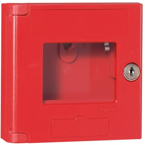 LEGRAND, Sicherheitskasten (rot) IP 44 - IK 07 inklusive eingebautem Schloss zum Abschließen des Schlüsselkasten, 038054