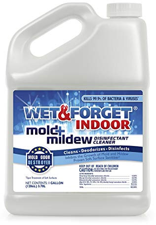 Wet & Forget Indoor Mold + Mildew Disinfectant Cleaner, 1 Gallon 2-Pack
