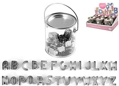 Habi Tb2 Confezione 26 Taglia Biscotti Inox Lettere, Acciaio Inossidabile, unità
