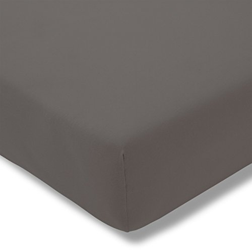 ESTELLA Fein-Jersey Spannbettlaken Spannbetttuch 100 x 200 cm in vielen Farben Graphit