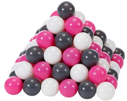 KNORRTOYS.COM 56757 Knorrtoys 56757-bollset ca Ø 6 cm–100 kräm/grå/rosbollar, kräm