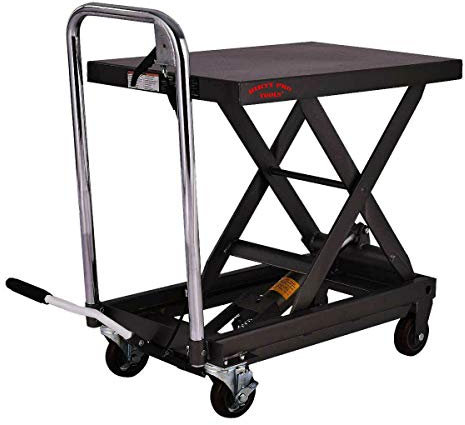 Dirty Pro Tools Hydraulic Mobile Lift Table 250kgs (550 lbs) Black Steel Modern
