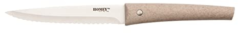 Homey's Tools for Life Universal-Küchenmesser VITT - Kleines Küchenmesser - 13 cm lange Klinge aus superscharfem und rostfreiem 3Cr13-Stahl - Handgriff aus nachhaltigem Weizengras