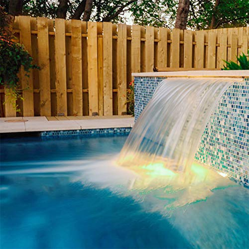MNSSRN Moderne fließende Wasser Landschaftswand, Schwimmbad Edelstahl Wasser Vorhang Wasserfall Indoor Side Wandlandschaft Fallender Wasser Wasserfall,B,60