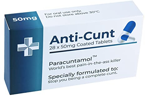 Joyful Clan Funny Joke Pill Box Prank Gag Gifts for Men Funny Valentines Gifts for Him Secret Santa Novelty Stocking Filler Birthday Gifts for Women Rude Silly Presents for Boyfriend Dad (Anti-C*nt)