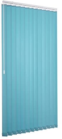 Ventanara® Lamellenvorhang durchgehende Schiene Komplettset Vertikaljalousie 89mm inkl. Montagematerial (Türkis (tageslicht), 290 x 250 cm)