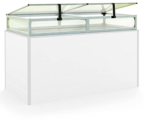 GFP Châssis de Jardin en Aluminium/Plaques Double paroi Serre pour Plantes pour Jardin, Balcon, fenêtre de Toit avec Ouverture, résistant aux UV et aux intempéries, 77 x 150 cm