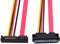 CY Cavo di prolunga per alimentazione dati SATA III 3.0 7+15 22 pin SATA maschio a femmina, 30 cm