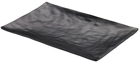 Leone >Vassoio rettangolare nero in melamina 30x21x3hcm