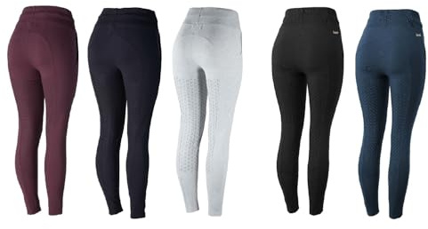 NETPROSHOP Damen Reithose Jogger ELSA High Waist mit Handy Tasche Silikon Vollbesatz Gr. 34-44