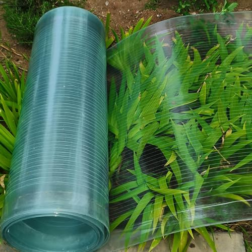 0,8mm Polycarbonat Dachplatten,Klare Acryl Kunststoffplatten,Regensicherer Uv-schutz Transparente Dachplatte,Ersatzplatten Für Frühbeete,Für Gewächshausüberdachung,Tageslichtplatten,W×L-0.7×20m