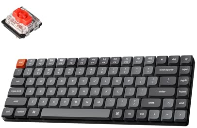 Keychron K3 Max Wireless Custom Mechanical Keyboard, 75% Layout 2.4 GHz Bluetooth QMK/VIA Programmable White Backlight Ultra-Slim with Gateron Low-Profile Red Switch Compatible with Mac Windows Linux