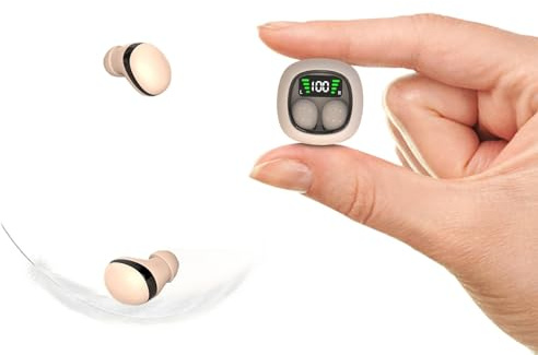 Auricolari invisibili Bluetooth color pelle, discreti, piccoli, nascosti, per lavoro e dormire, cuffie impermeabili
