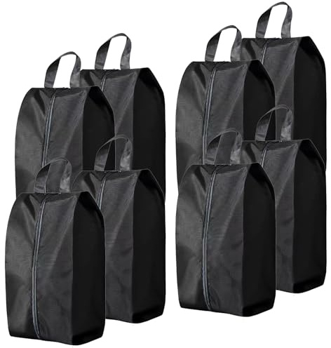 PRITOK 8 Sacchetti per Scarpe da Viaggio: Impermeabili Con Chiusura Lampo Robusta, Organizzatore di Alta Qualità, Resistente Allo Sporco, per Uomini e Donne, Valigia