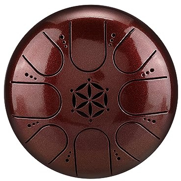 summina 8 Noten Handpan Drum Handpfannentrommeln mit Trommelstöcken Handpfannentrommeln 5-Zoll-Stahlzungentrommel Percussion-Musikinstrumente Handpan-Trommel 5-Zoll-Stahlzungentrommel 8 Noten Handpan-