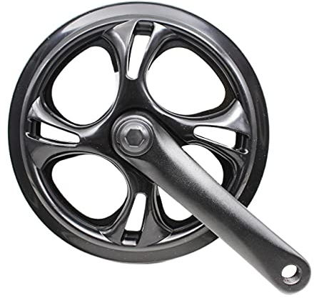 CYMKYQ Kurbelgarnitur,Fahrrad Kurbel 48T 152 mm Aluminiumlegierung elektrische Fahrradkurbel für Klappfahrrad Kurbel mit Kettenringkurbelstraßen Fahrradteile
