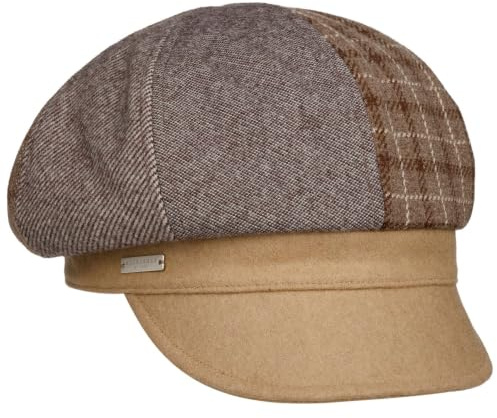 Seeberger Javia Patchwork Ballonmütze Schirmmütze Schildmütze Newsboy-Mütze Damencap Damen - mit Schirm, Futter Herbst Sommer Frühjahr Winter Frühling-Sommer Herbst-Winter