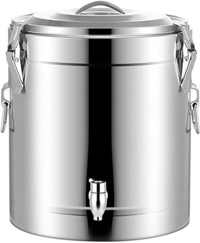 Water Boiler Dispenser, Commercial Stainless Steel Catering Tea Urn For Shop Canteen Hotel, Anti-Drip Tap Lockable Lid Portable Handle(Size:40L)