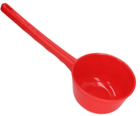 Mestolo con Manico Lungo di Grande capacità in Plastica per Giardino, Bagno, Cucina con Materiale PE Resistente (rosso)