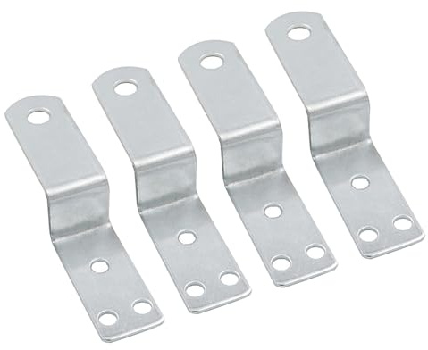 SagaSave Z-Form Eckwinkel, Bilderrahmen Hosenträger Möbelhalterung Befestigung, Winkel Halterung Eckmontage Regalhalterung Fotorahmen Klammer Zubehör, 4er Pack (M)
