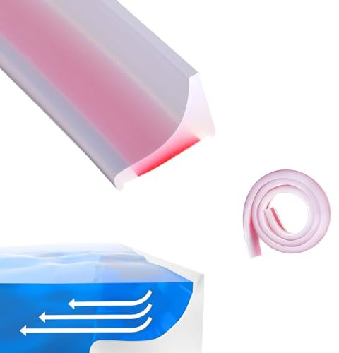 Cotensta 200cm Transparent Schwallschutzleiste Dusche Selbstklebend, Silikon Wasserstopper Dusche Schwallschutz, Duschdichtung Schwallschutz, TüRdichtung Duschwasserstop für Rahmenlose Duschtür